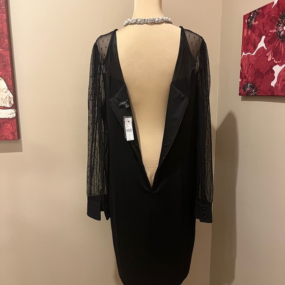 NWT Lane Bryant Mesh Yoke/Sleeve Sheath Dress, Size 18 - Picture 8 of 8